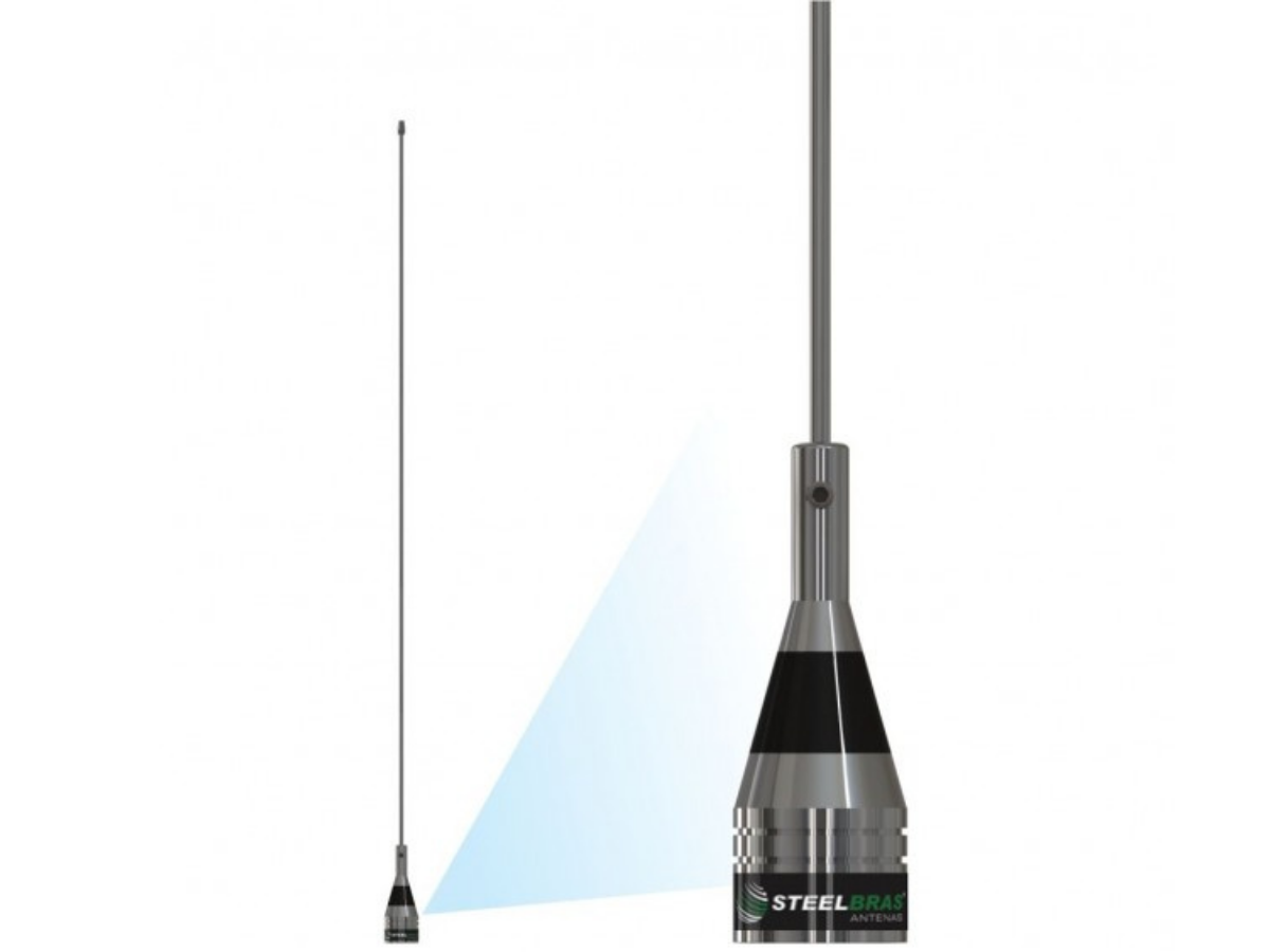 Kit de Antena Móvel Vhf 1/4 de onda com a base magnética Vhf Fm
